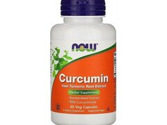 NOW Foods Curcumina - 60 Capsule (Turmeric extract radacina)